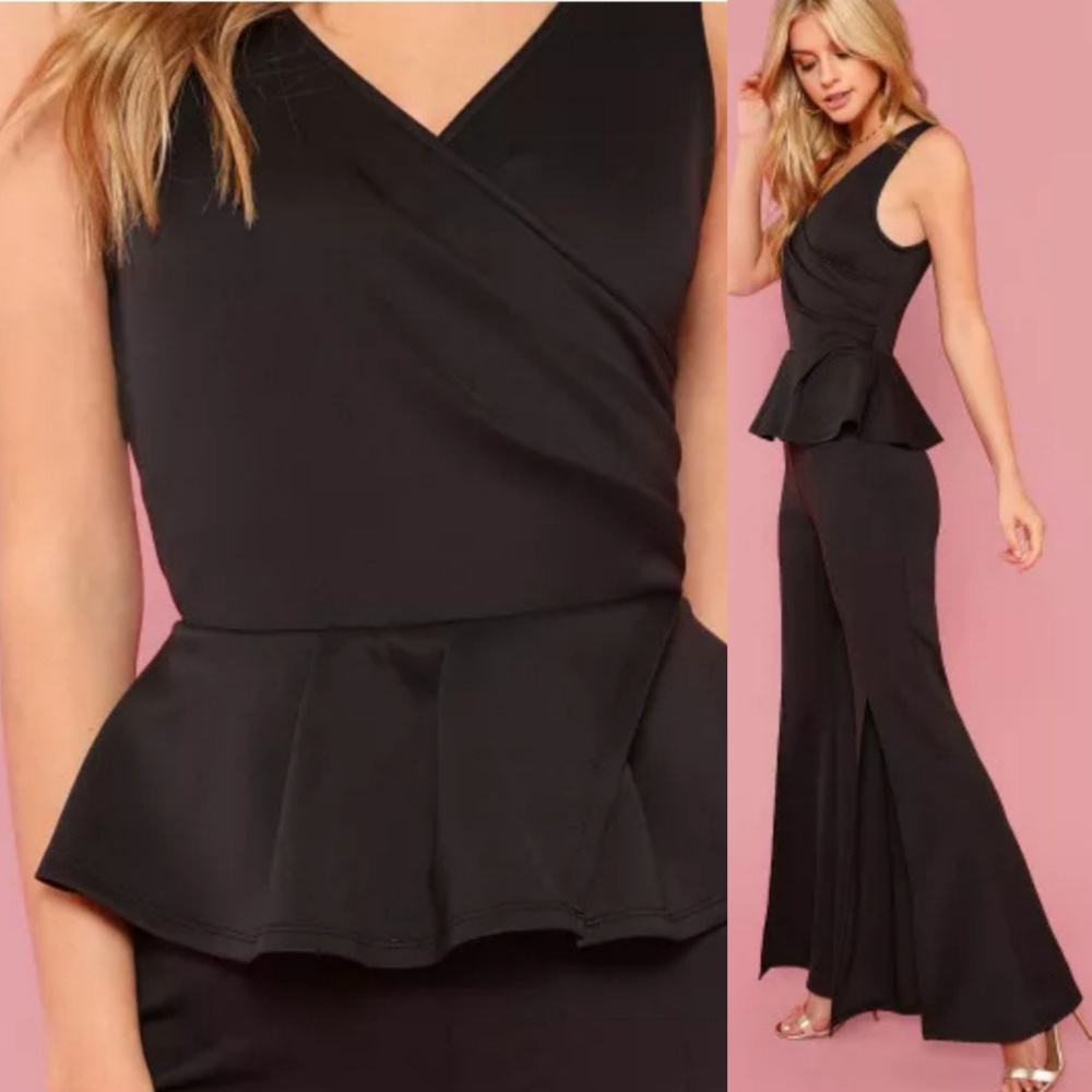 🆕️  Black Flare leg Jumpsuit - Picture 3 of 8